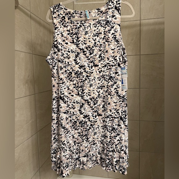 NWT Beachtime UPF 50+ / cooling effect sleeveless ruffled bottom dress, size XL - Picture 2 of 6